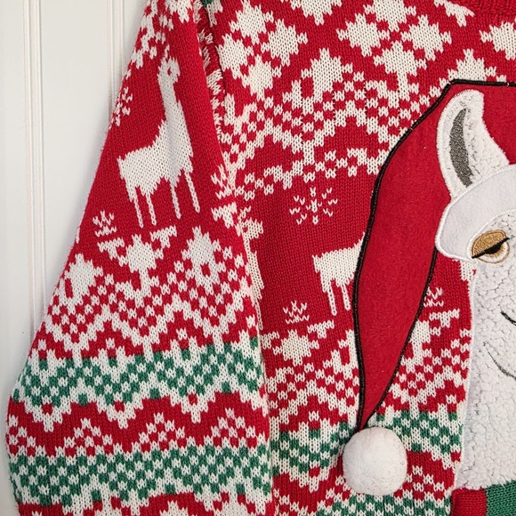 Holly Sweaters - LLAMA Ugly‎ Christmas Sweater - Women's Medium - Picture 6 of 8